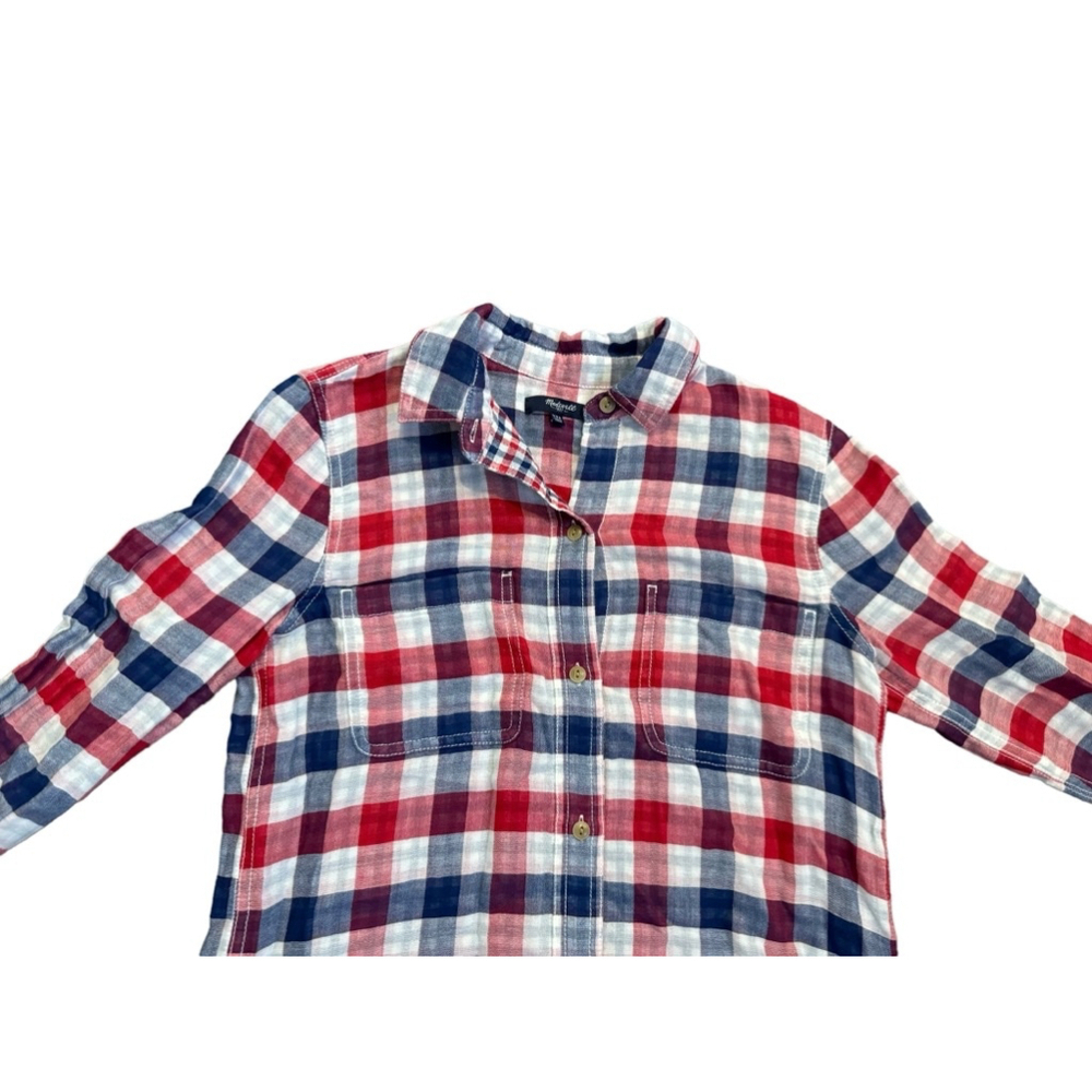 Madewell Emmett Plaid Small Ex-boyfriend Long Sleeve Gingham Button Shir… - Picture 3 of 8